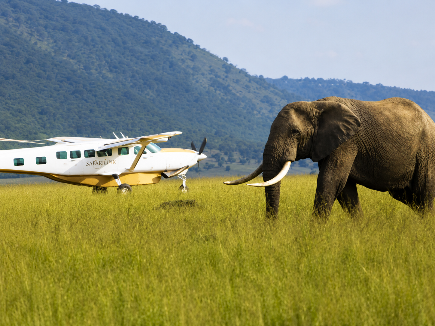 Air safari aircraft on the runway